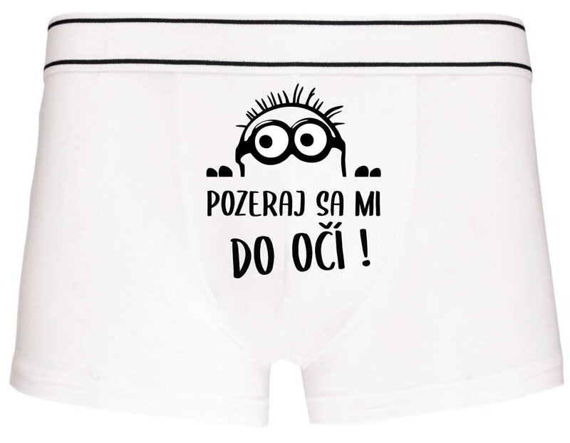 Pánske boxerky s vtipnou potlačou - Pozeraj sa mi do očí!