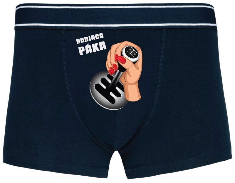 Pánske boxerky s vtipnou potlačou - Radiaca páka