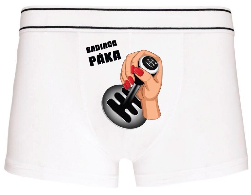 Pánske boxerky s vtipnou potlačou - Radiaca páka