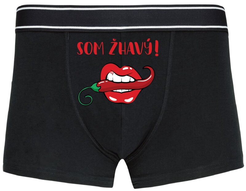 Pánske boxerky s vtipnou potlačou - Som žhavý!