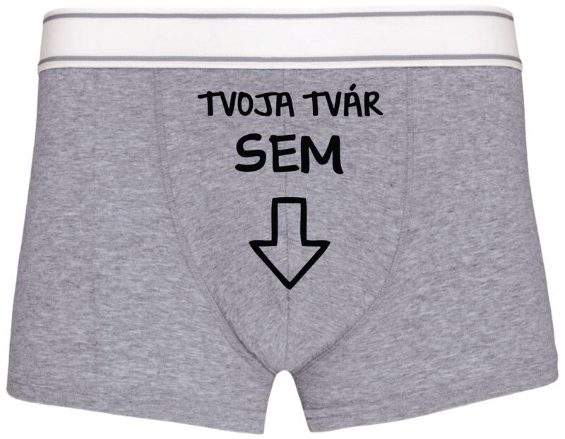 Pánske boxerky s vtipnou potlačou - Tvoja tvár SEM