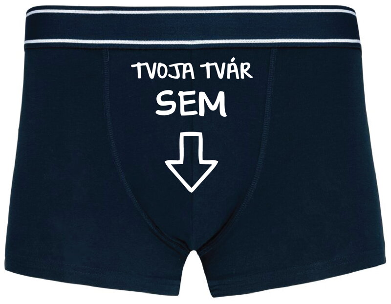 Pánske boxerky s vtipnou potlačou - Tvoja tvár SEM