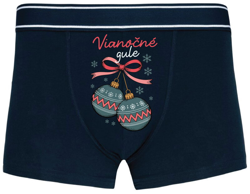 Pánske boxerky s vtipnou potlačou - Vianočné gule
