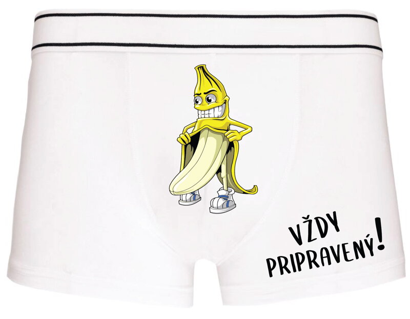 Pánske boxerky s vtipnou potlačou - Vždy pripravený!