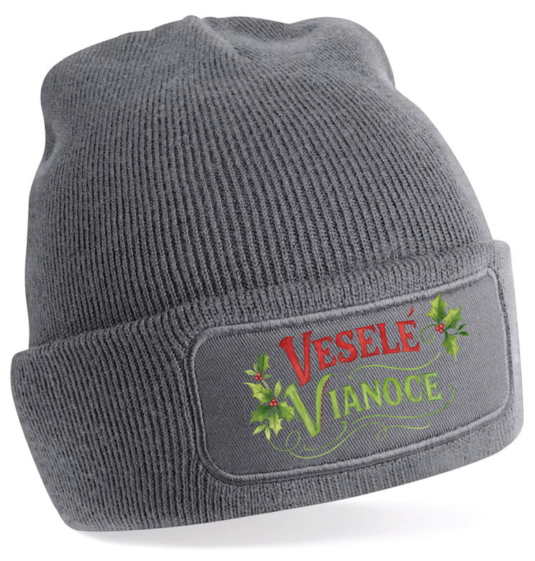 Čiapka s potlačou - Veselé Vianoce