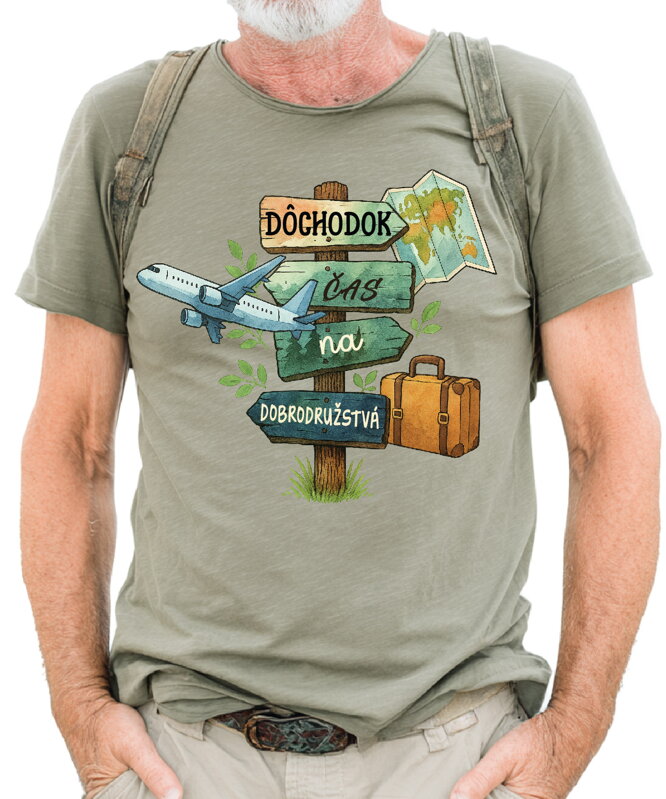 Tričko - Dôchodok - čas na dobrodružstvá Tričko - Dôchodok - čas na dobrodružstvá