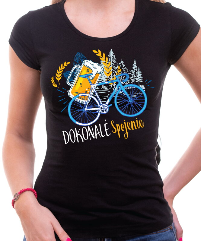 Cyklo pivné tričko - Dokonalé spojenie