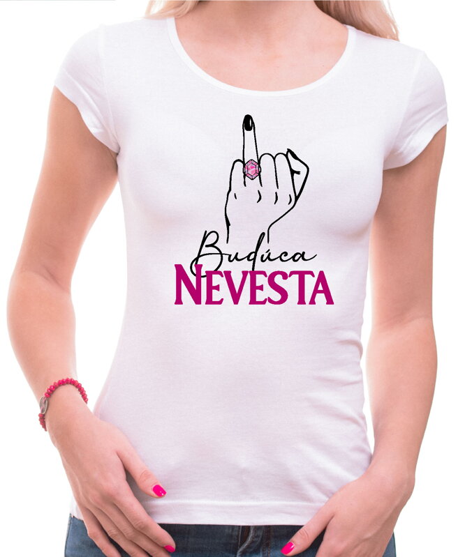 Rozlúčkové tričká - Budúca nevesta (ruka) + Nevestin gang Rozlúčkové tričká - Budúca nevesta (ruka) + Nevestin gang