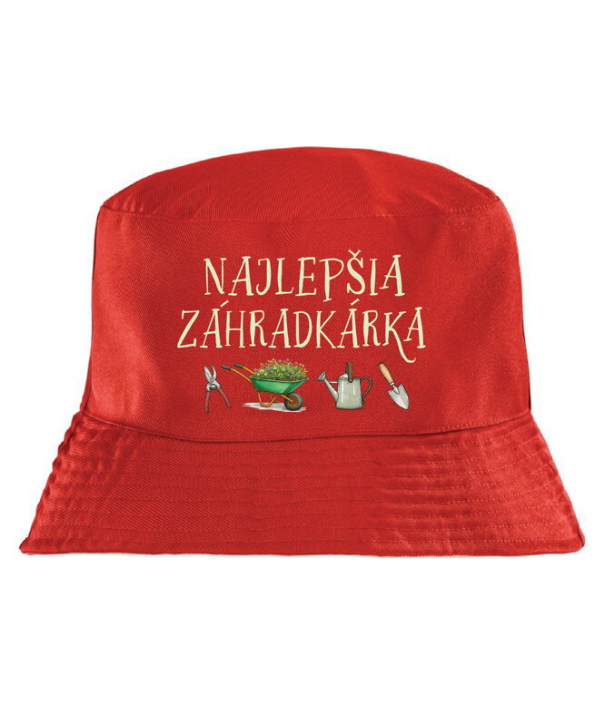 Klobúk s potlačou - Najlepšia záhradkárka