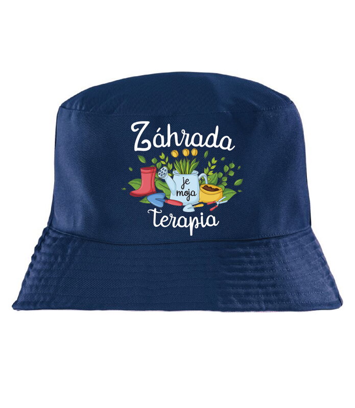 Klobúk s potlačou - Záhrada je moja terapia