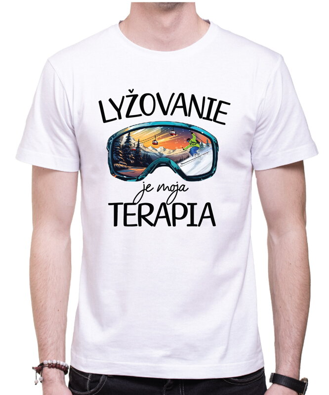 Tričko - Lyžovanie je moja terapia