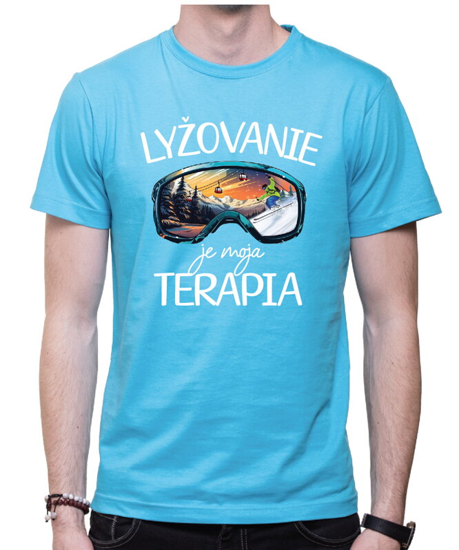 Tričko - Lyžovanie je moja terapia