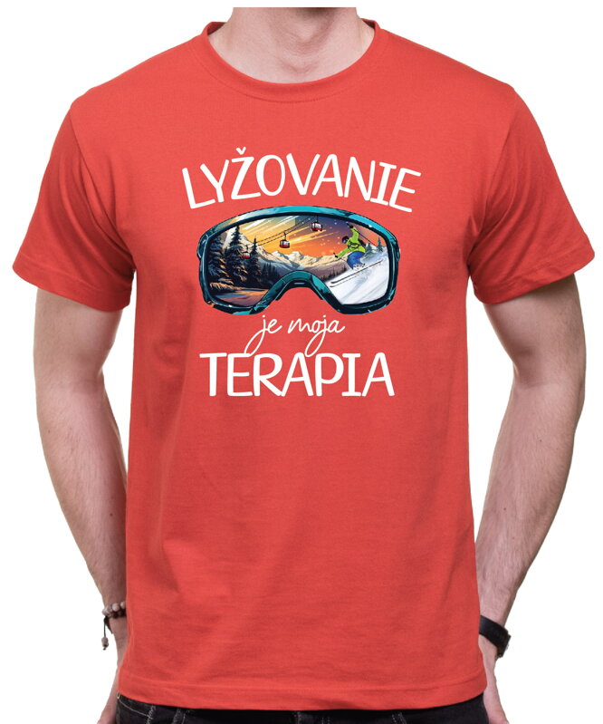 Tričko - Lyžovanie je moja terapia