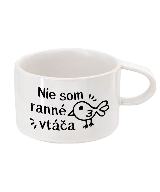 Hrnček Makronka - Nie som ranné vtáča Hrnček Makronka - Nie som ranné vtáča