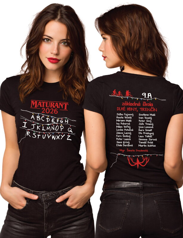 Maturitné  tričko - Svetlá STRANGER THINGS