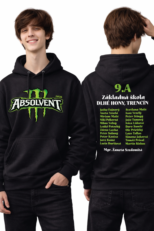 Absolventská mikina- Zelený street art