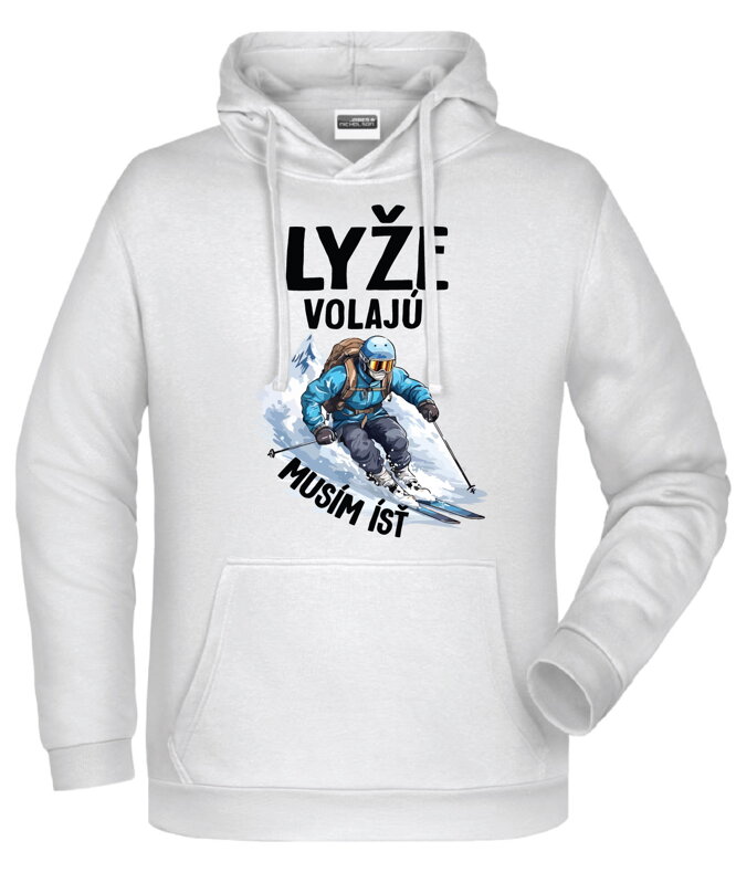 Mikina - Lyže volajú, musím ísť