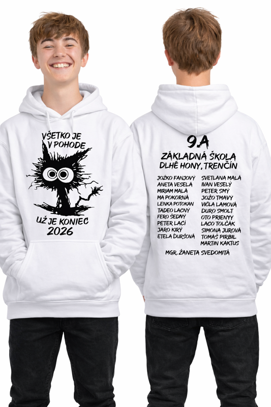 Absolventská/maturitná mikina - Všetko je v pohode, už je koniec 