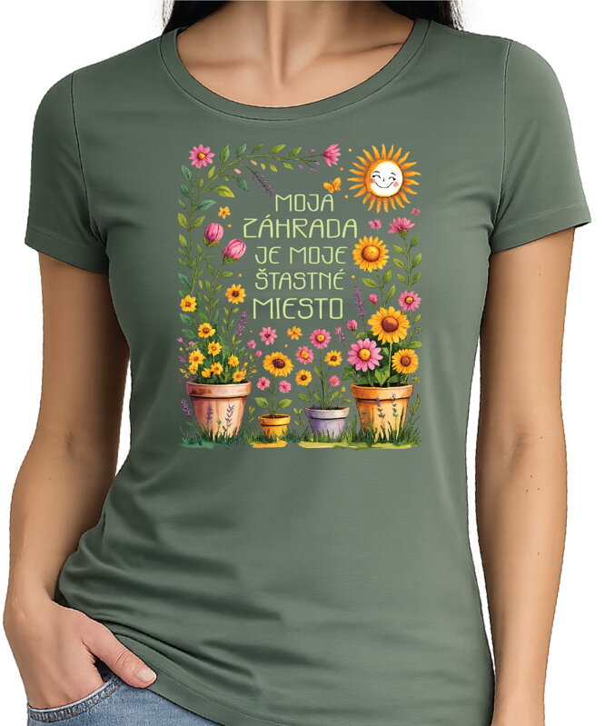 Tričko - Moja záhrada je moje šťastné miesto