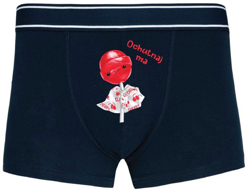 Pánske boxerky s vtipnou potlačou - Ochutnaj ma lízatko