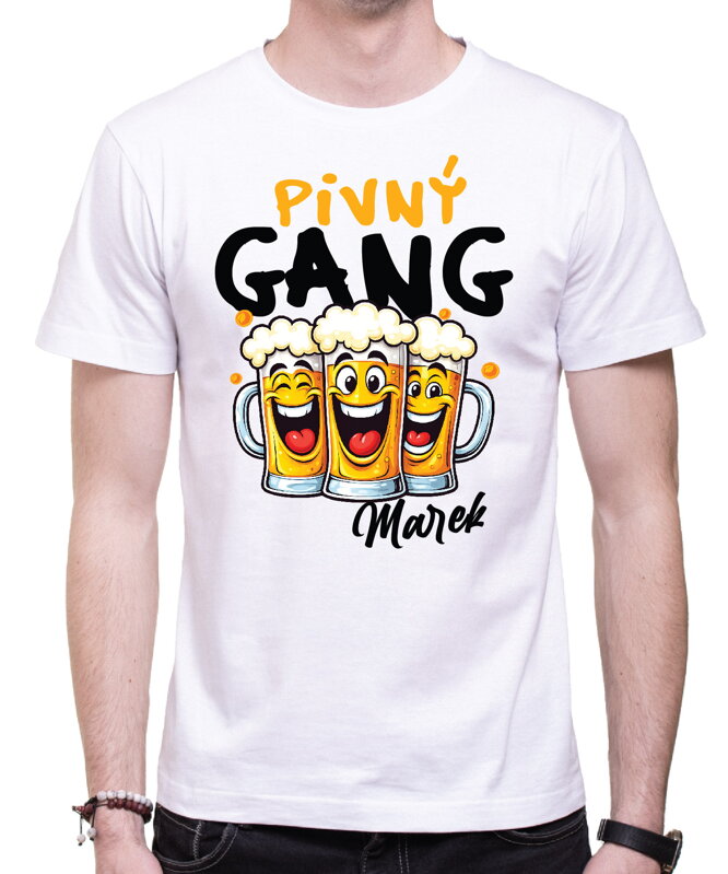 Tričko - Pivný GANG (vlastné meno)