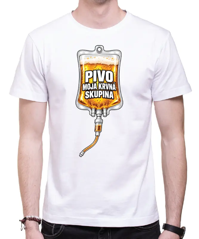 Tričko - Pivo je moja krvná skupina (zásobník)