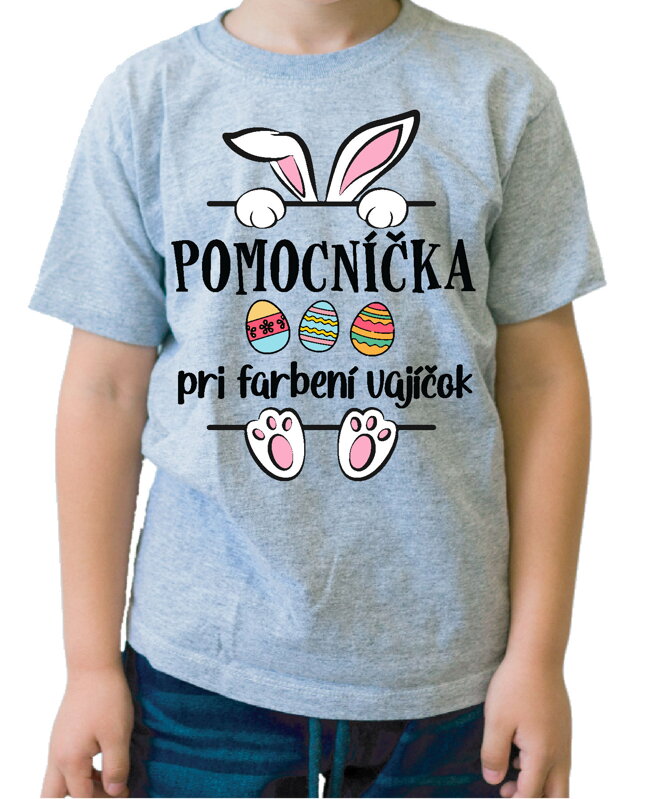 Detské tričko - Pomocníčka pri farbení vajíčok Detské tričko - Pomocníčka pri farbení vajíčok