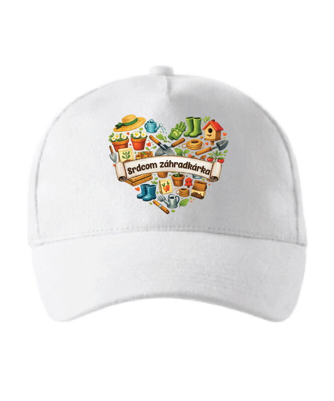 Šiltovka s potlačou - Srdcom záhradkárka