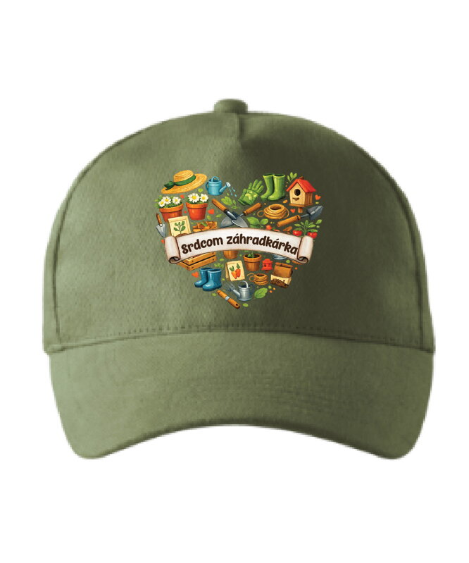 Šiltovka s potlačou - Srdcom záhradkárka