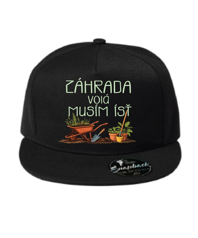 Šiltovka s potlačou - Záhrada volá, musím ísť