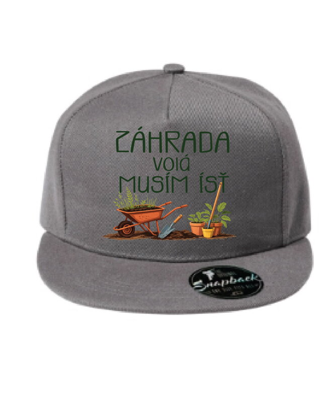 Šiltovka s potlačou - Záhrada volá, musím ísť