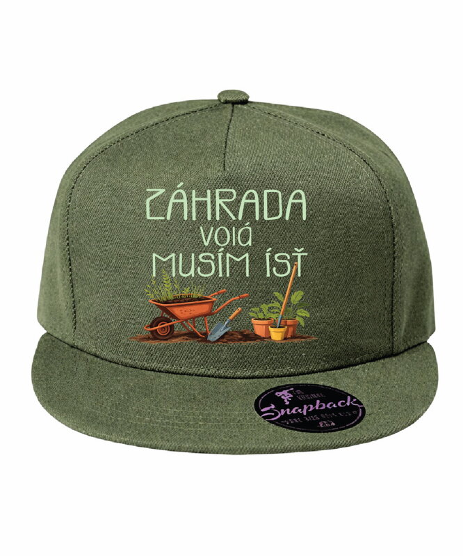 Šiltovka s potlačou - Záhrada volá, musím ísť