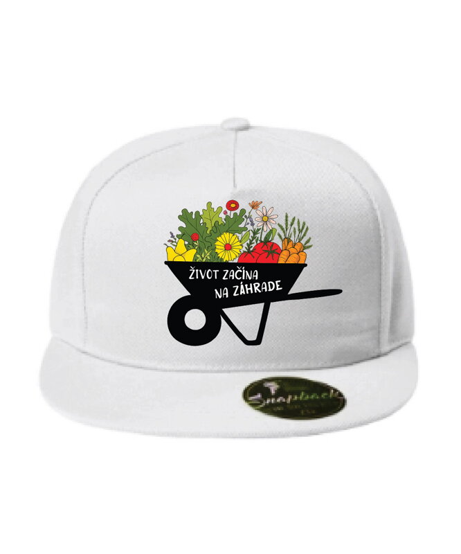 Šiltovka s potlačou - Život začína na záhrade
