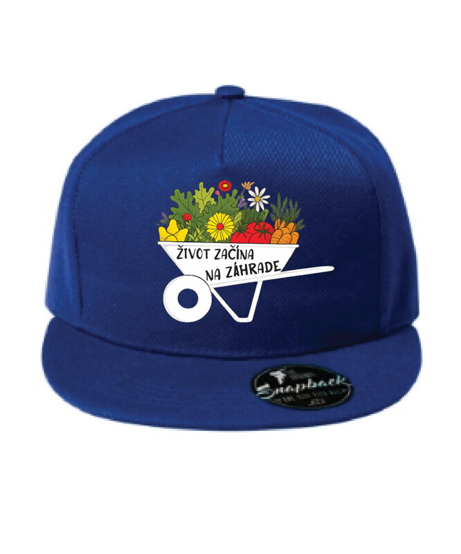 Šiltovka s potlačou - Život začína na záhrade