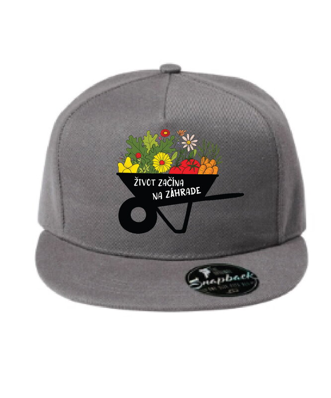 Šiltovka s potlačou - Život začína na záhrade