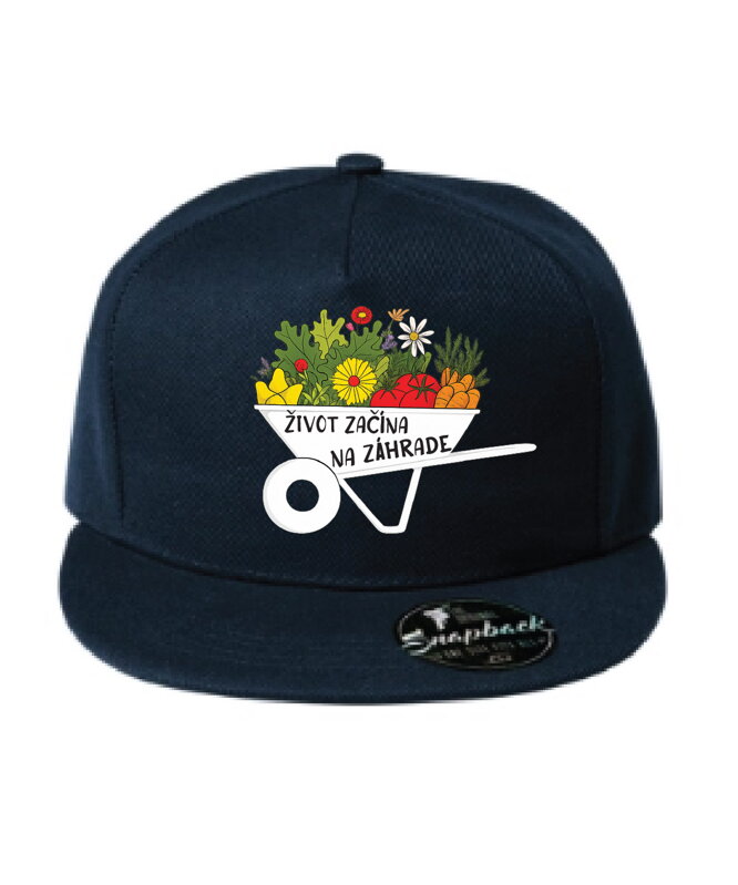 Šiltovka s potlačou - Život začína na záhrade