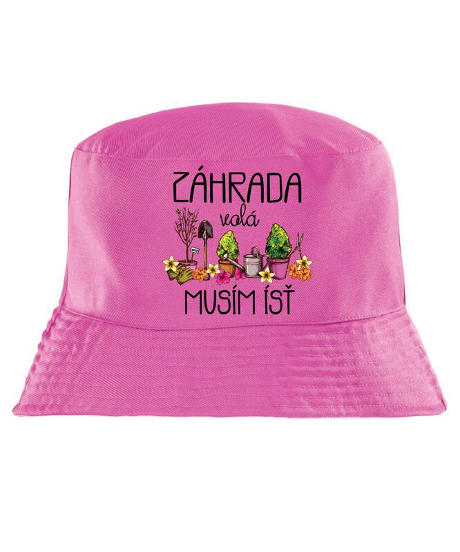 Klobúk s potlačou - Záhrada volá, musím ísť