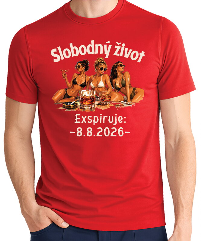 Pánske tričko - Slobodný život - Exspirácia