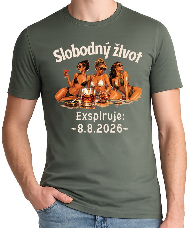 Pánske tričko - Slobodný život - Exspirácia