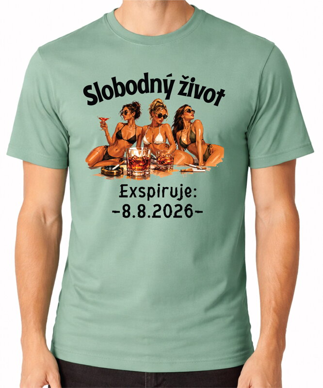 Pánske tričko - Slobodný život - Exspirácia