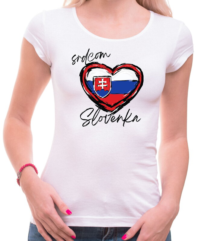Dámske tričko - srdcom Slovenka Dámske tričko - srdcom Slovenka