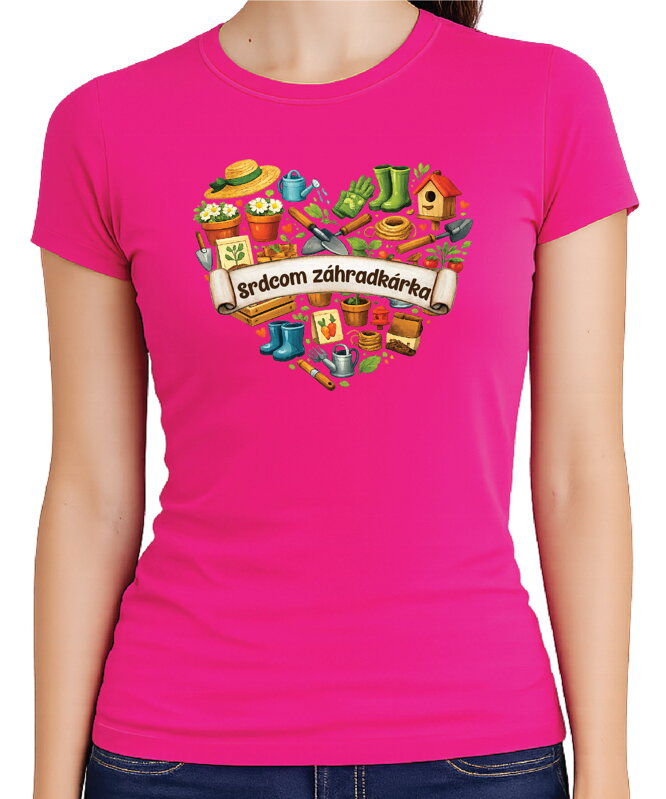 Tričko - Srdcom záhradkárka