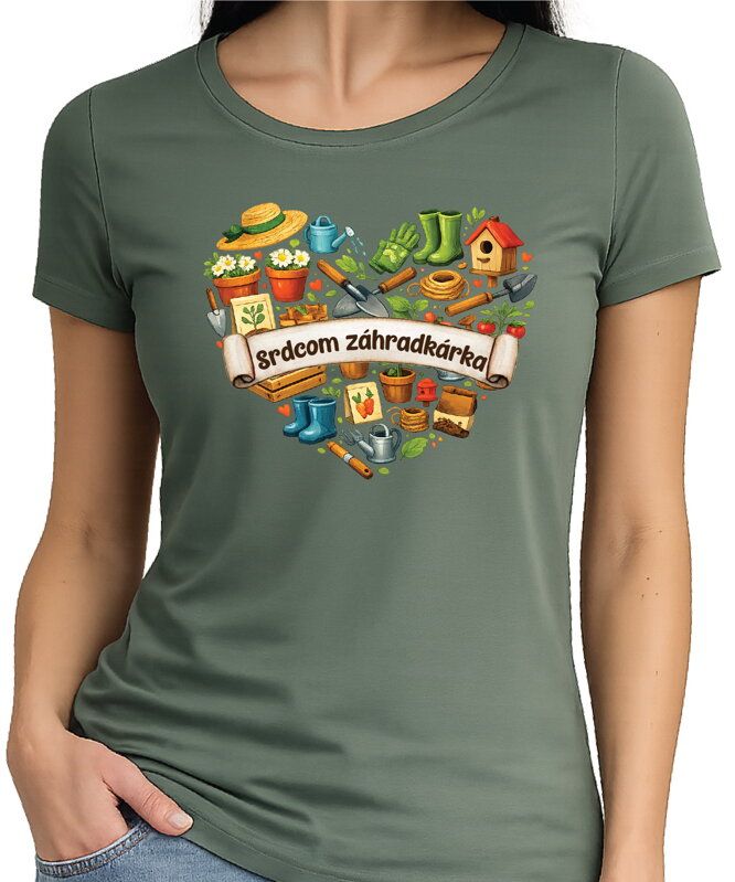 Tričko - Srdcom záhradkárka