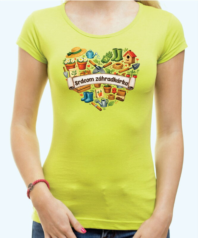 Tričko - Srdcom záhradkárka