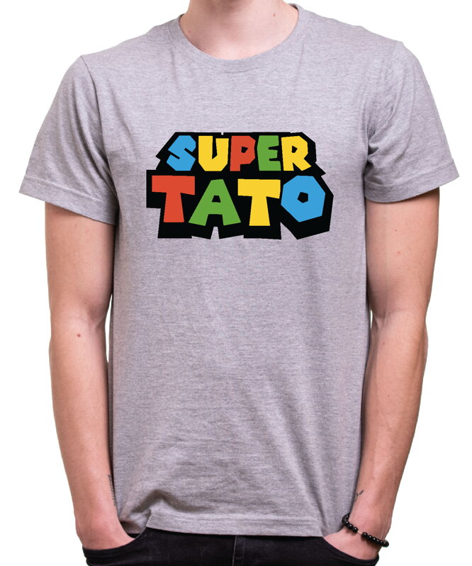 Pánske tričko - SUPER TATO farebné