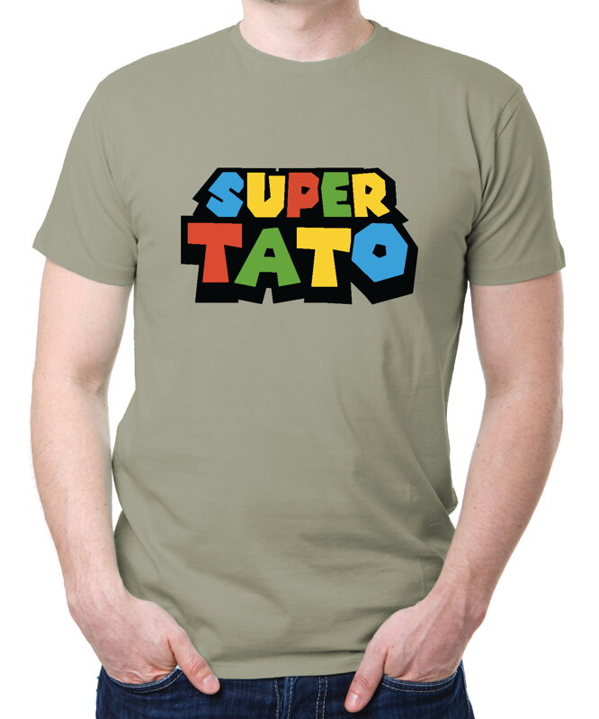 Pánske tričko - SUPER TATO farebné