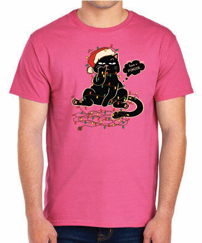 Vianočné tričko - Vianočná mačka - Som v pohode