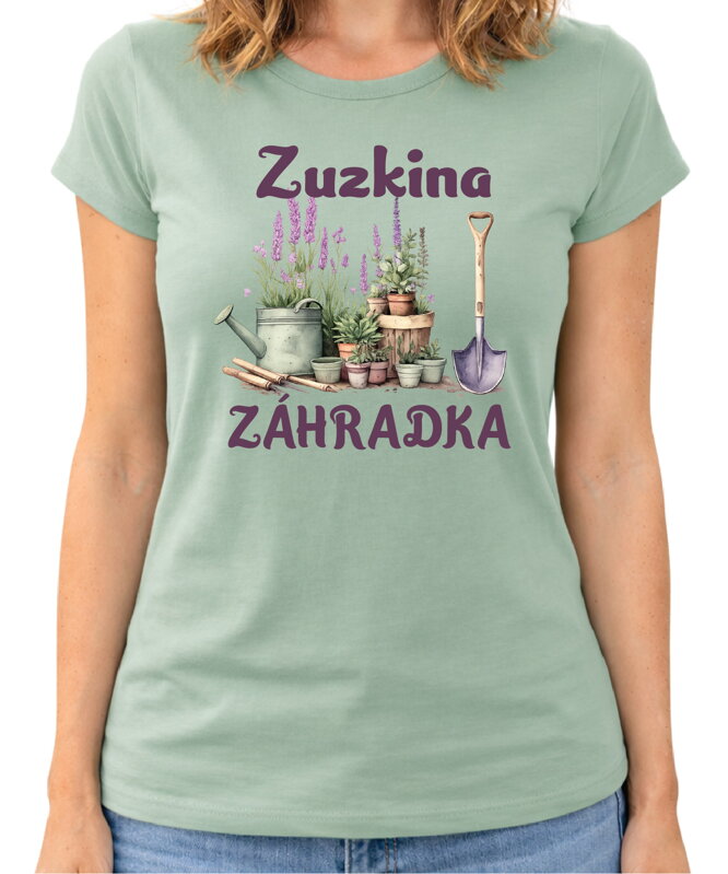 Dámske tričko - (Vlastné meno) ZÁHRADKA