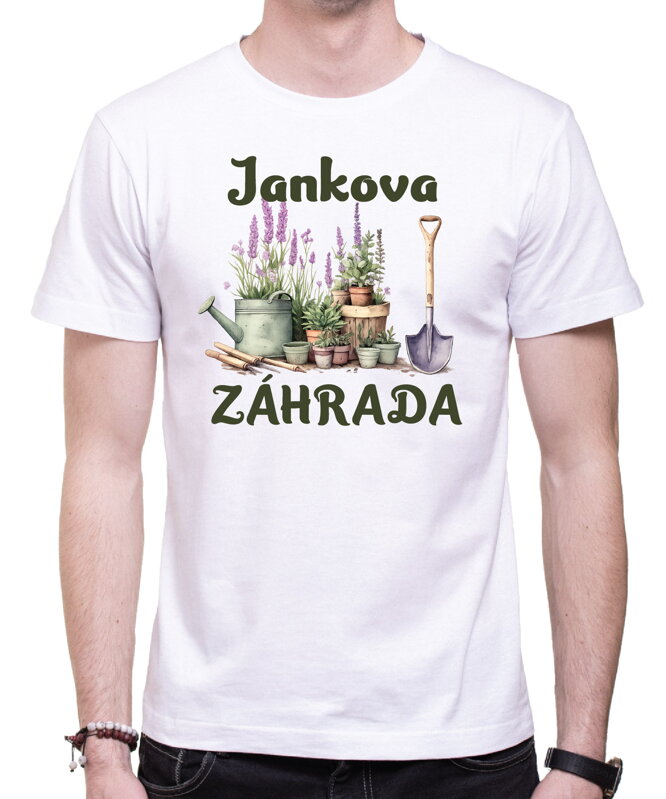 Pánske tričko - (Vlastné meno) ZÁHRADA