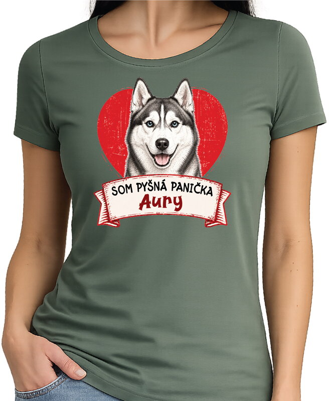 Tričko pre psíčkarky - Som pyšná panička - husky